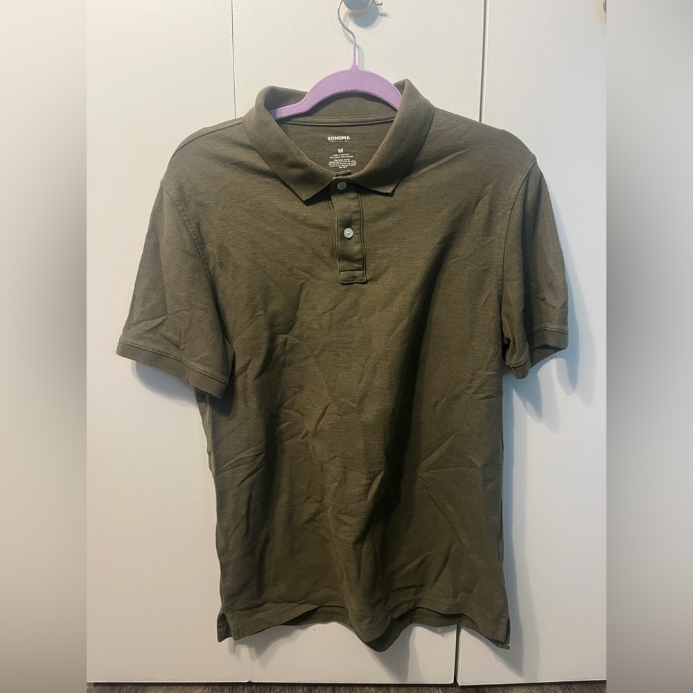 Sonoma Olive Green Short-Sleeve Polo